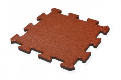 Pryžová dlažba puzzle červená