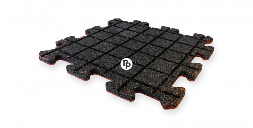 Pryžová dlažba puzzle reverse