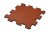 Pryžová dlažba puzzle červená