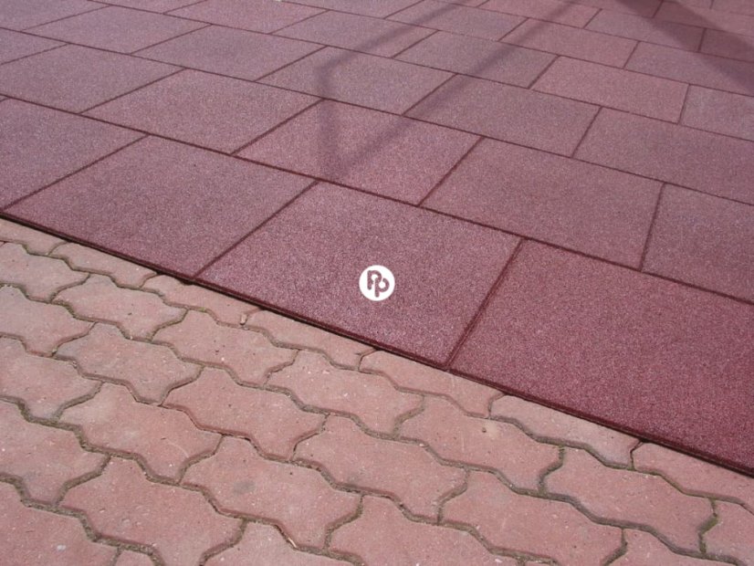 MAX3 Pryžová dlažba, červená, 500x500x25 mm