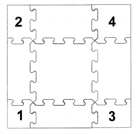 Řez dlaždice puzzle 5