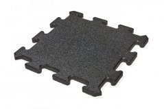 Pryžová dlažba puzzle černá