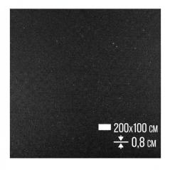 Zátěžová podložka FitFloor pod posilovací stroje a činky 2000x1000x8mm černá