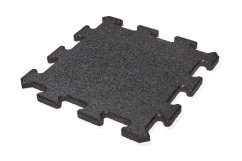 Pryžová dlažba puzzle černá