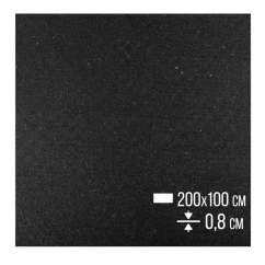 Zátěžová podložka FitFloor pod posilovací stroje a činky 2000x1000x8mm černá
