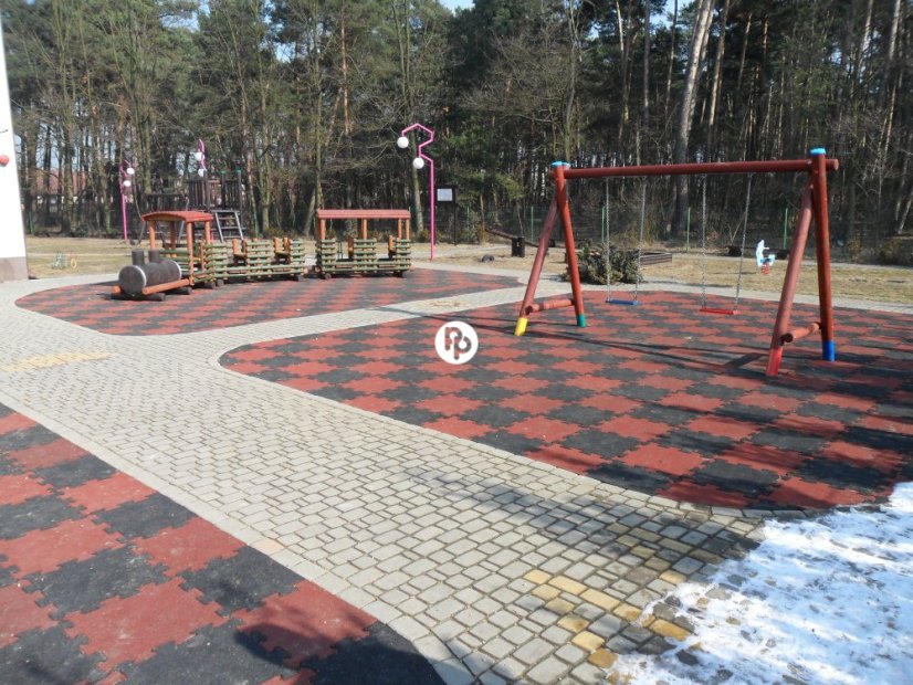 Pryžová dlažba - realizace