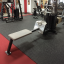 Zátěžová podložka FitFloor pod posilovací stroje a činky 2000x1000x8mm šedý vsyp