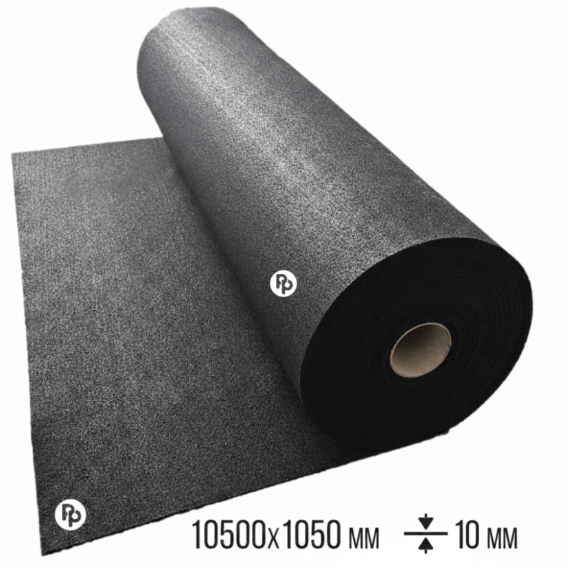 Pryžový pás 730kg/m3 – 10000x1050x10mm (10,5m2) – hrubý granulát