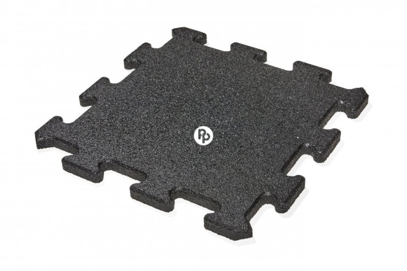 Pryžová dlažba puzzle černá