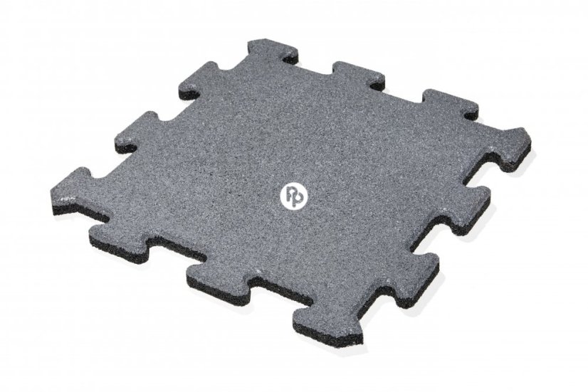 Pryžová dlažba puzzle šedá