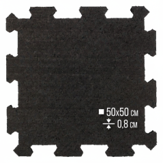 Zátěžová podložka FitFloor Puzzle pod posilovací stroje a činky 500x500x8mm černá