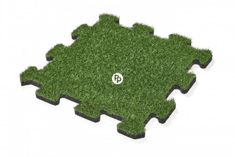 Dlažba s umělou trávou puzzle