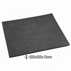 Univerzální gumová podložka 600×600×15 mm – pod stroje, kompresory a dílenské zařízení